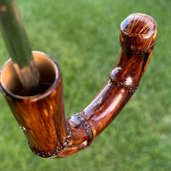 Vintage KNIRPS Black Italian Handl Umbrella - Picture 13 of 15